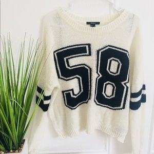 White oversized sweater